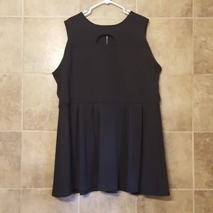Bongo Plus Sleeveless Black Dress